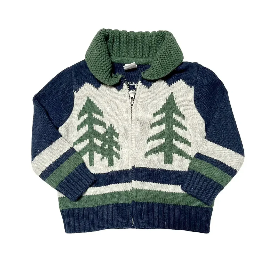 Gap Shawl Collar Graphic Cardigan Size 12-18m